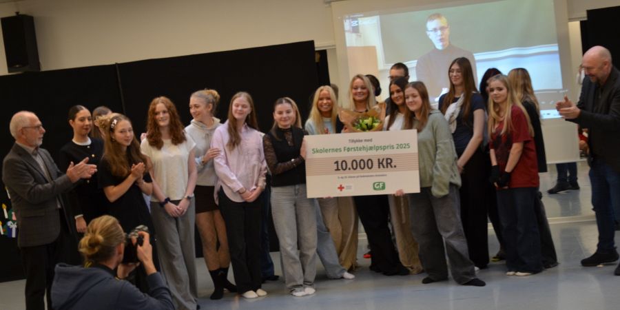 9. og 10. klasse vinder konkurrence hos RØDE KORS